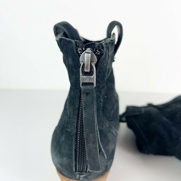 Sam Edelman Black Reynolds Punch Out Western Perforated Bootie 7 - Picture 5 of 8